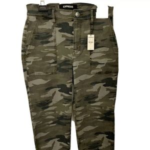 Express Cropped Straight High Rise Jeans